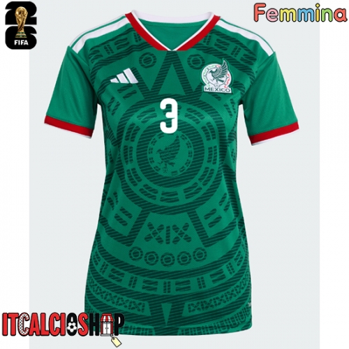 Messico Cesar Montes #3 Prima Maglia Femmina Mondiali 2026 Manica Corta